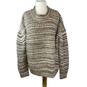 Rails Brown Cream Wool Alpaca Space Dye Sweater XL NWT $268 ⭐️
